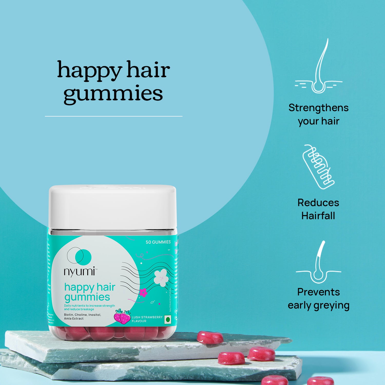 Nyumi Happy Hair Gummies – Artofa