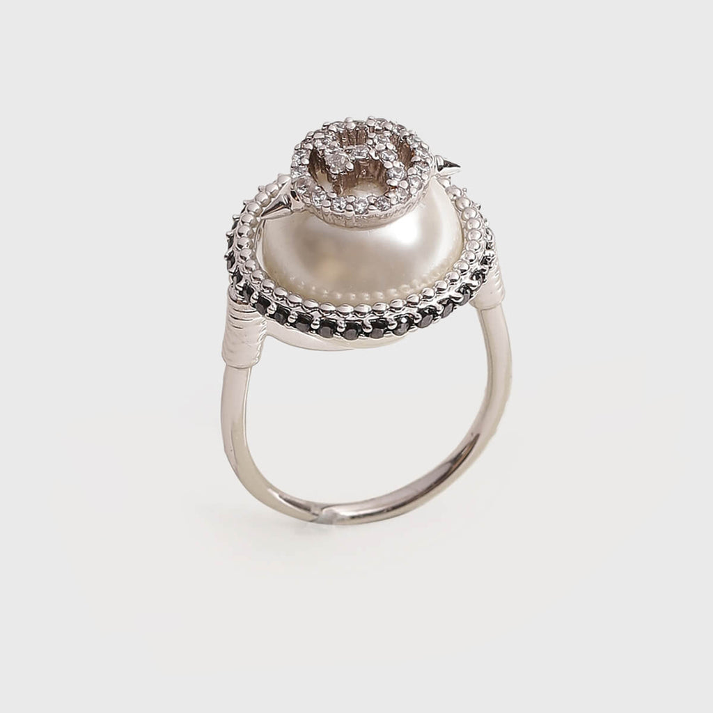Showroom of White mop ring in 925 sterling silver mga - lrs5300 | Jewelxy -  239277